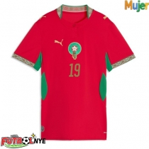 Camiseta Marruecos Youssef En-Nesyri #19 Primera Equipación para mujer Mundial 2026 manga corta